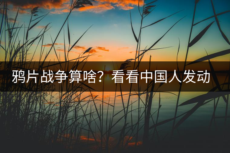 鴉片戰(zhàn)爭算啥？看看中國人發(fā)動(dòng)的茶葉戰(zhàn)爭比英國人還狠