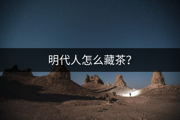 明代人怎么藏茶？