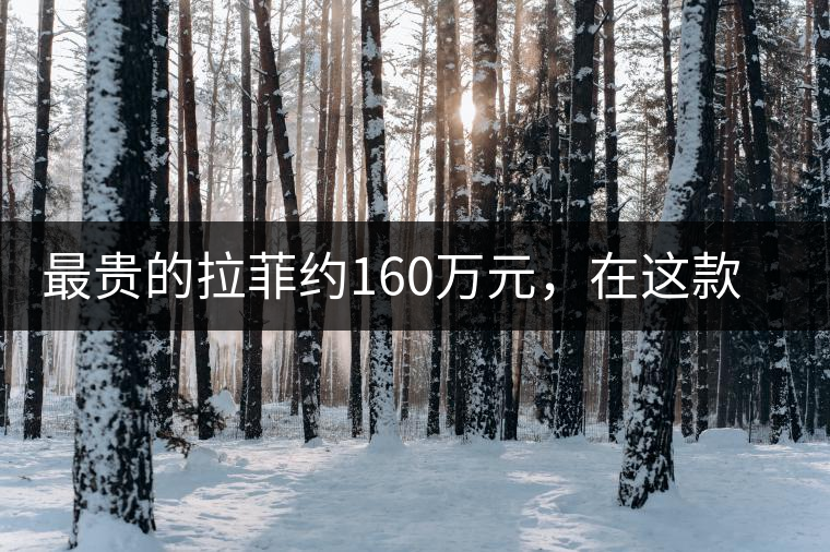 最貴的拉菲約160萬元，在這款普洱面前直接被秒成渣