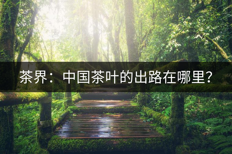 茶界：中國茶葉的出路在哪里？
