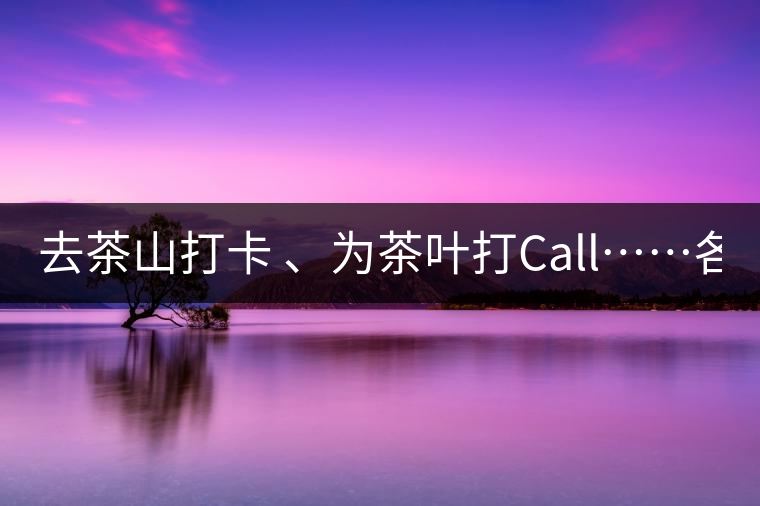 去茶山打卡 、為茶葉打Call……各路人馬為何如此鐘愛產(chǎn)地源頭？ 2018-04-09 18:14 興