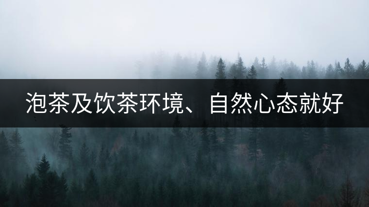 泡茶及飲茶環(huán)境、自然心態(tài)就好