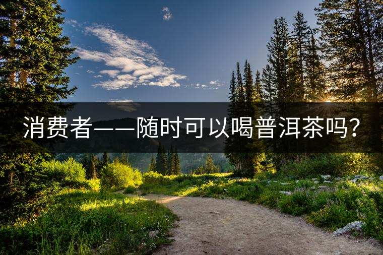 消費者——隨時可以喝普洱茶嗎？