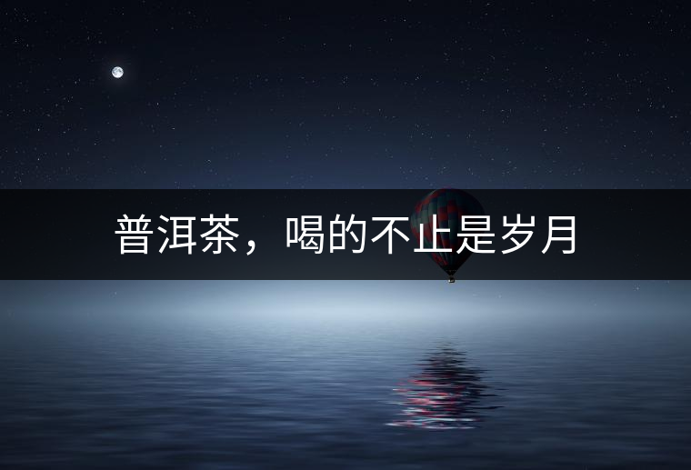 普洱茶，喝的不止是歲月