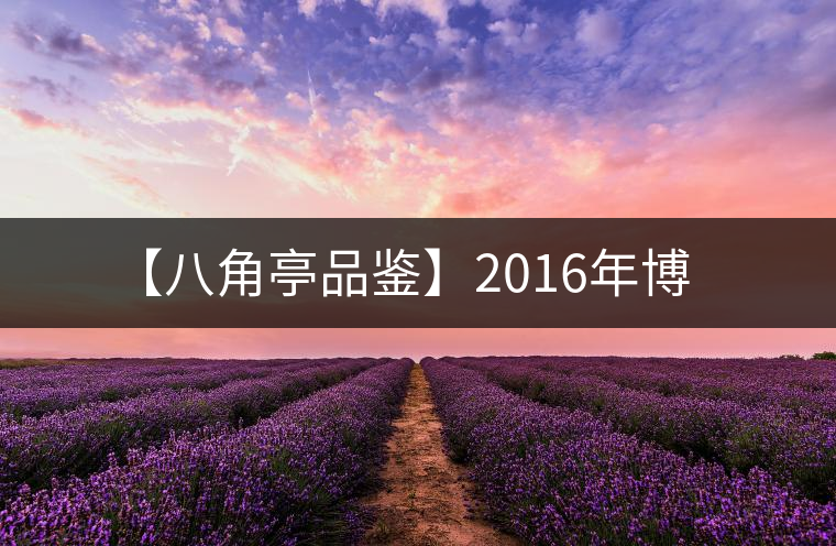 【八角亭品鑒】2016年博