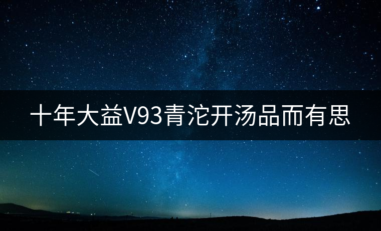 十年大益V93青沱開湯品而有思