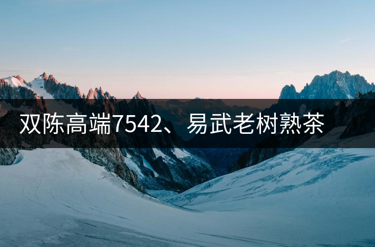 雙陳高端7542、易武老樹(shù)熟茶特級(jí)品正式上市