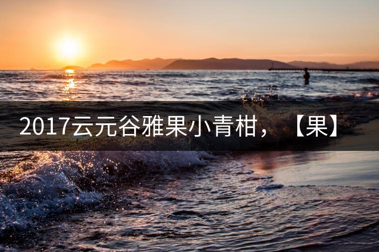 2017云元谷雅果小青柑，【果】真來(lái)了
