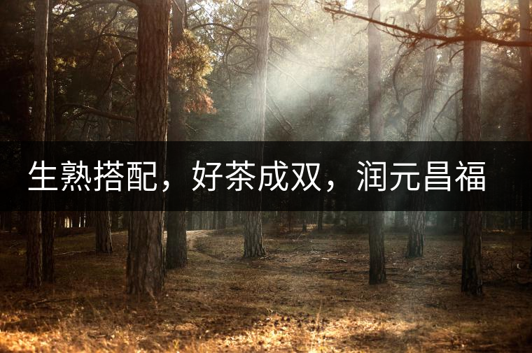 生熟搭配，好茶成雙，潤(rùn)元昌福祿金瓜如意來(lái)襲