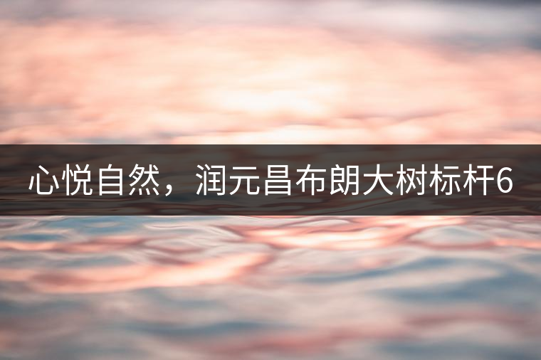 心悅自然，潤(rùn)元昌布朗大樹(shù)標(biāo)桿601千山悅即將上市