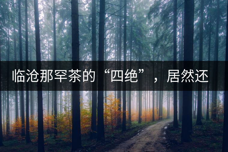 臨滄那罕茶的“四絕”，居然還沒說到它的品質(zhì)