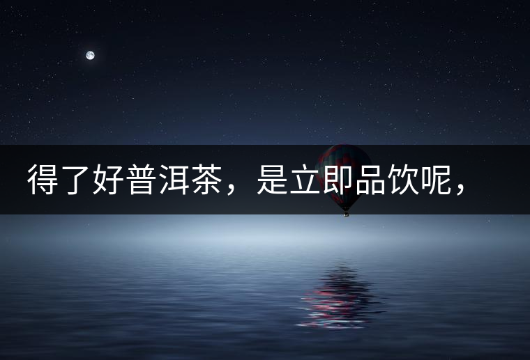 得了好普洱茶，是立即品飲呢，還是收藏？