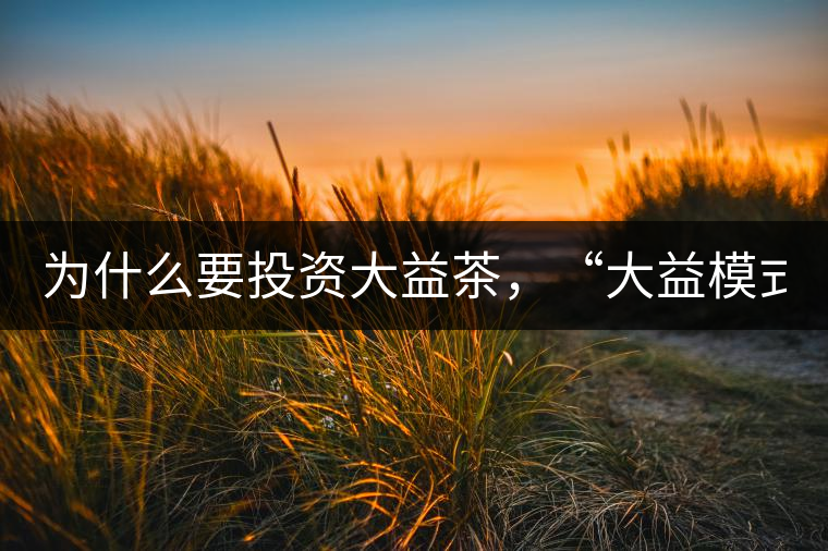 為什么要投資大益茶，“大益模式”告訴你！