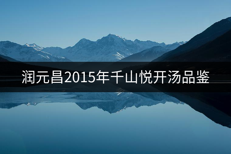 潤(rùn)元昌2015年千山悅開湯品鑒