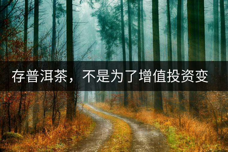 存普洱茶，不是為了增值投資變現(xiàn)，而是為了自己以后有純正的