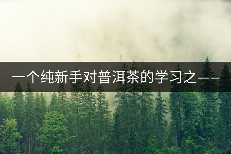 一個(gè)純新手對普洱茶的學(xué)習(xí)之——【韻】