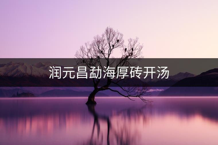 潤元昌勐海厚磚開湯