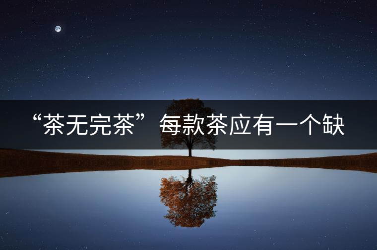 “茶無完茶”每款茶應(yīng)有一個(gè)缺點(diǎn)！