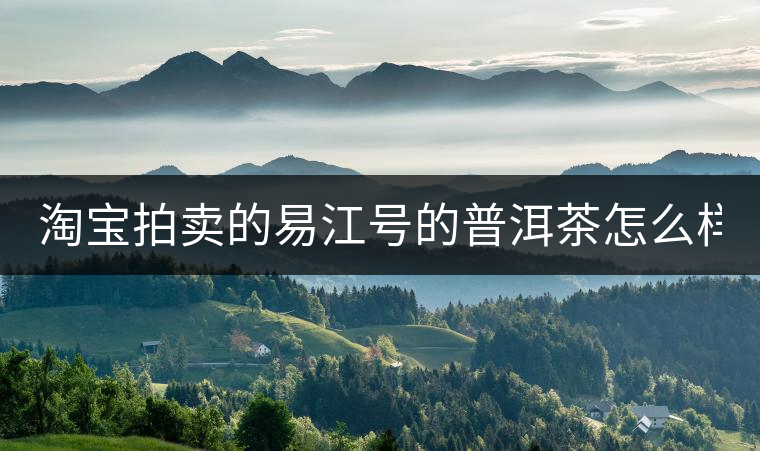 淘寶拍賣(mài)的易江號(hào)的普洱茶怎么樣？