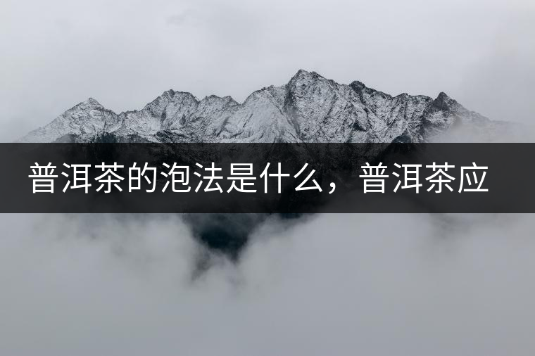 普洱茶的泡法是什么，普洱茶應(yīng)該怎么泡？
