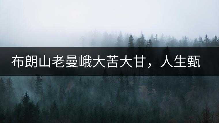 布朗山老曼峨大苦大甘，人生甄味