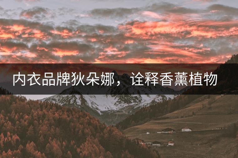 內(nèi)衣品牌狄朵娜，詮釋香薰植物精油內(nèi)衣新潮流！