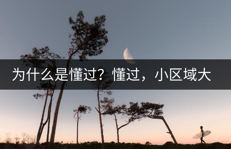 為什么是懂過？懂過，小區(qū)域大智慧