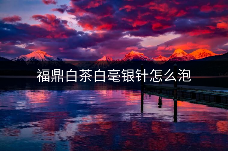 福鼎白茶白毫銀針怎么泡