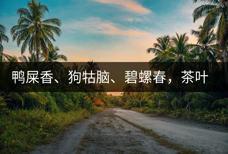 鴨屎香、狗牯腦、碧螺春，茶葉到底是如何被命名的