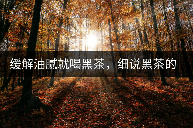 緩解油膩就喝黑茶，細(xì)說黑茶的功效和好處