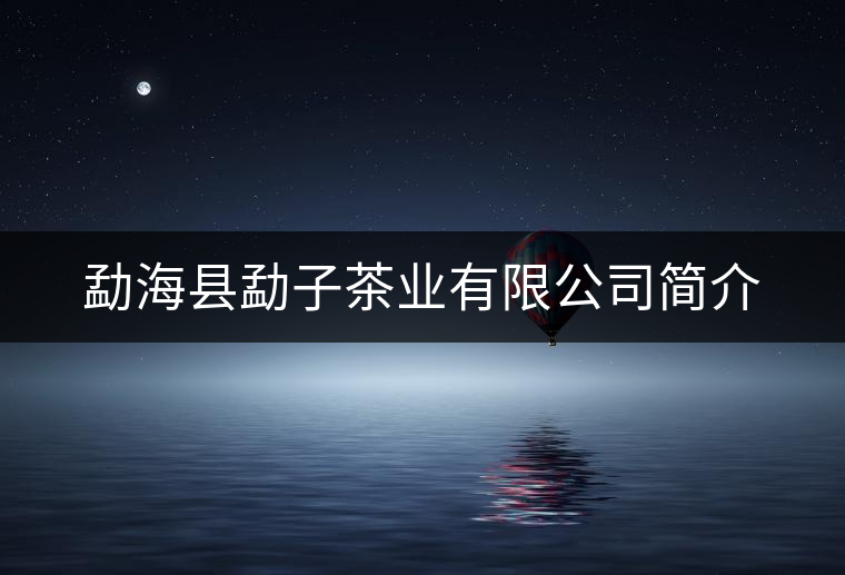 勐?？h勐子茶業(yè)有限公司簡(jiǎn)介