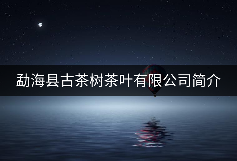 勐?？h古茶樹茶葉有限公司簡(jiǎn)介