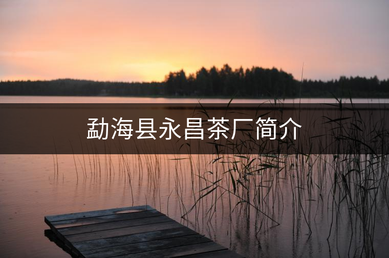 勐海縣永昌茶廠簡(jiǎn)介 勐海縣永昌茶廠簡(jiǎn)介