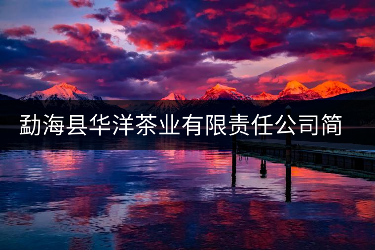 勐?？h華洋茶業(yè)有限責任公司簡介