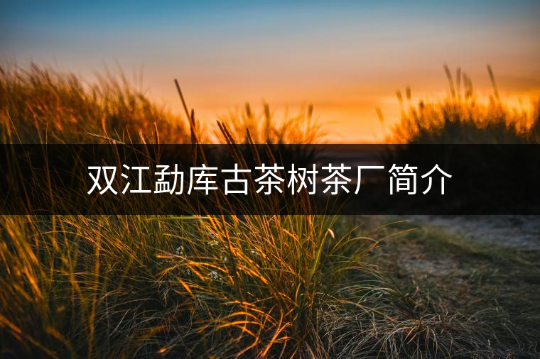 雙江勐庫古茶樹茶廠簡(jiǎn)介