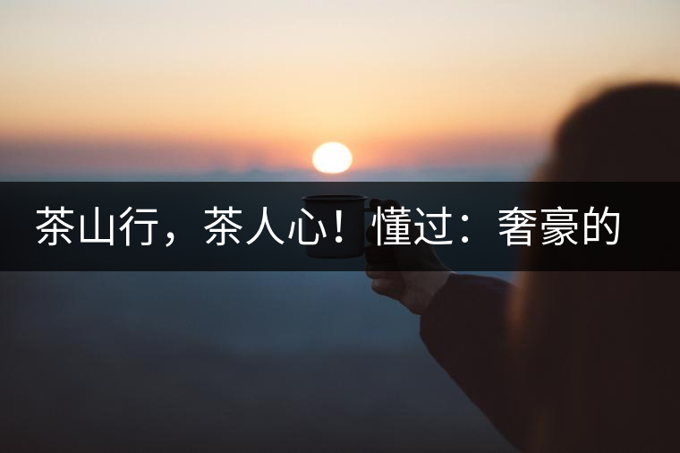 茶山行，茶人心！懂過(guò)：奢豪的性價(jià)比之王