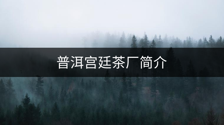 普洱宮廷茶廠簡(jiǎn)介