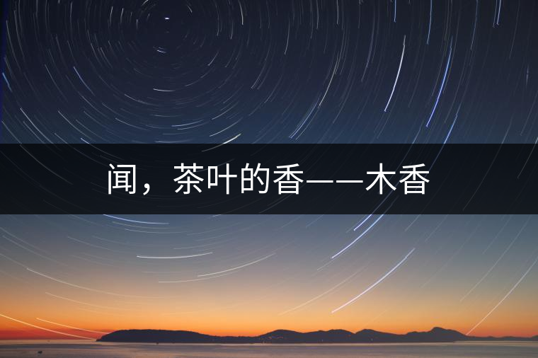 聞，茶葉的香——木香
