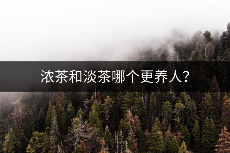 濃茶和淡茶哪個(gè)更養(yǎng)人？