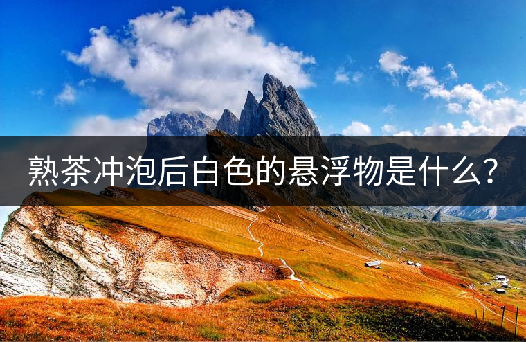 熟茶沖泡后白色的懸浮物是什么？