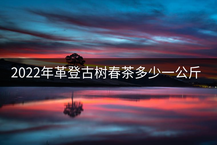 2022年革登古樹春茶多少一公斤？