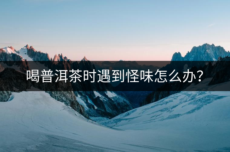 喝普洱茶時(shí)遇到怪味怎么辦？