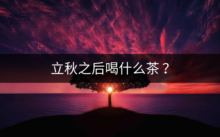 立秋之后喝什么茶 ？