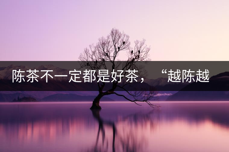 陳茶不一定都是好茶，“越陳越香”也要看茶種類！