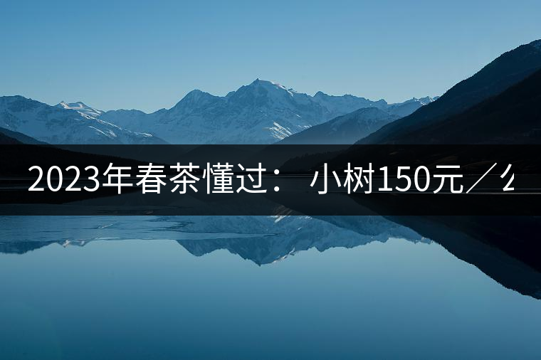 2023年春茶懂過(guò): 小樹150元/公斤, 古樹400-600元/公斤 2023年春茶懂過(guò): 小樹150元/公斤, 古樹400-600元/公斤
