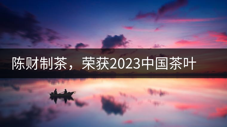 陳財(cái)制茶，榮獲2023中國(guó)茶葉十大領(lǐng)軍人物稱號(hào)