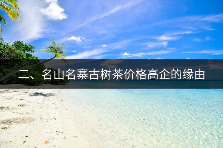 二、名山名寨古樹茶價格高企的緣由