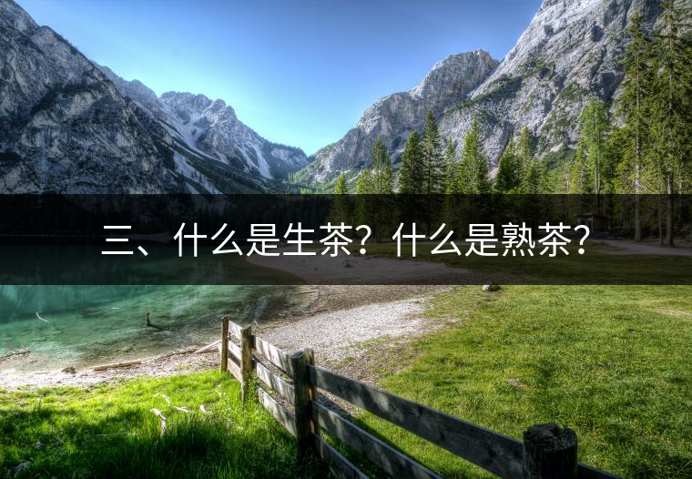 三、什么是生茶？什么是熟茶？