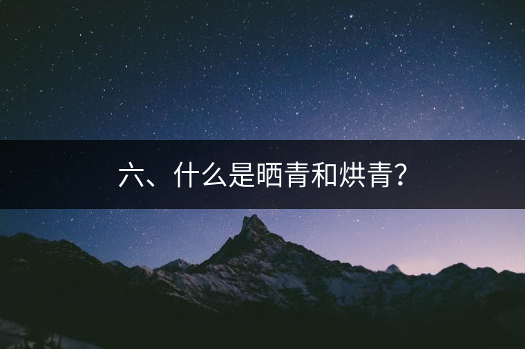 六、什么是曬青和烘青？