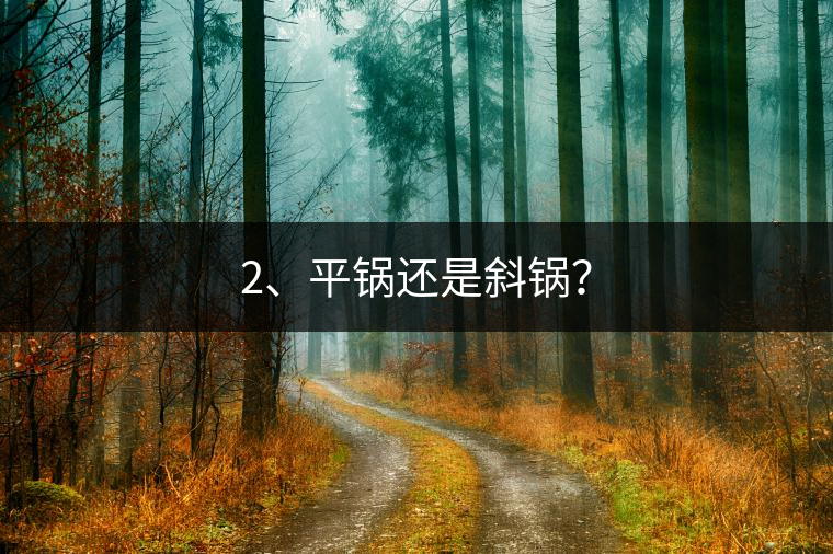 2、平鍋還是斜鍋？